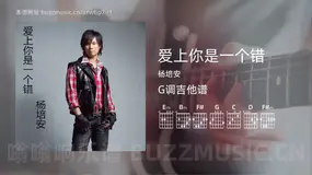 爱上你是一个错吉他谱G调 杨培安 简单版