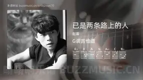 已是两条路上的人 赵雷 吉他谱G调简单版