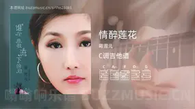 情醉莲花吉他谱C调 蒋雪儿 简单版