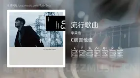 流行歌曲 李荣浩 吉他谱C调简单版