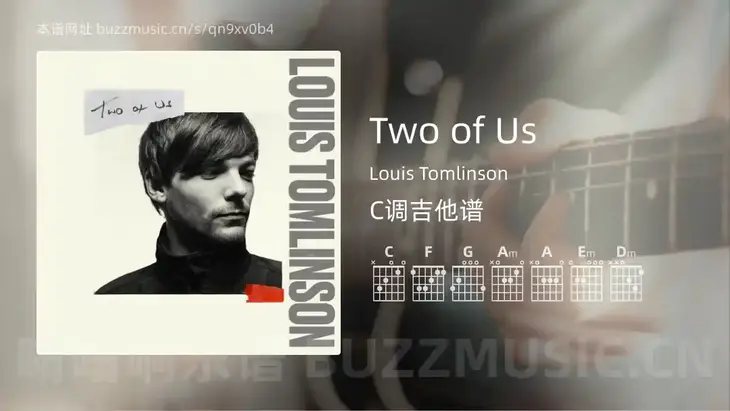 Two of Us Louis Tomlinson 吉他谱C调简单版