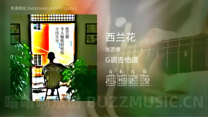 西兰花 张艺德 吉他谱G调简单版