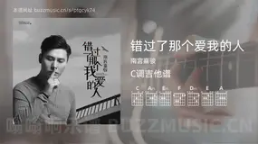 错过了那个爱我的人吉他谱C调 南宫嘉骏 简单版