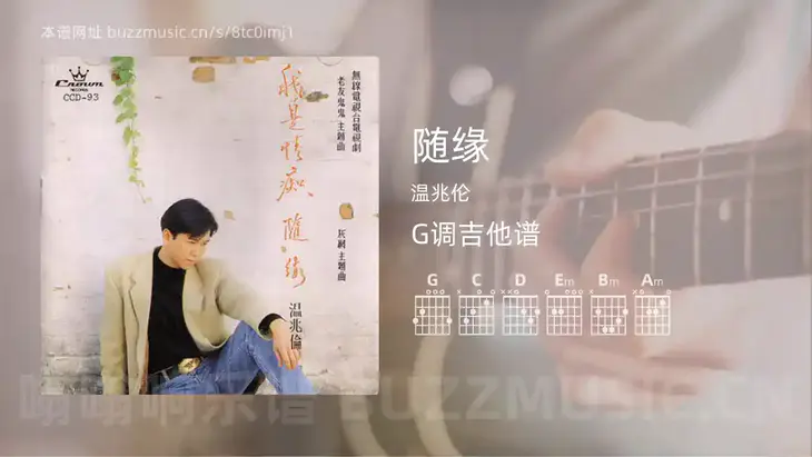 随缘吉他谱G调 温兆伦 简单版