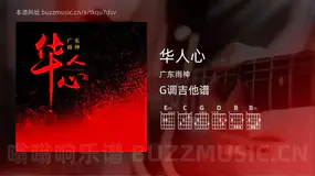 华人心 广东雨神 吉他谱G调简单版