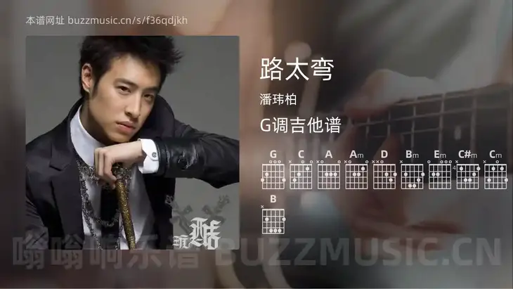 路太弯吉他谱G调 潘玮柏 简单版