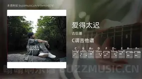 爱得太迟 古巨基 吉他谱C调简单版