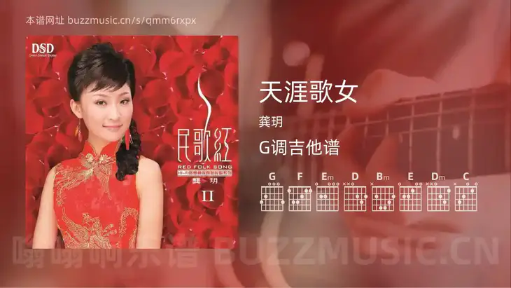 天涯歌女吉他谱G调 龚玥 简单版