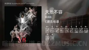 天地不容吉他谱C调 胡鸿钧 简单版
