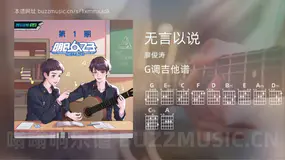 无言以说 廖俊涛 吉他谱G调简单版