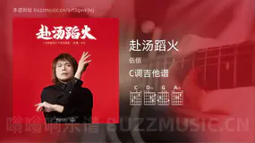 赴汤蹈火吉他谱C调 伍佰 简单版