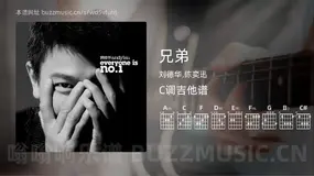 兄弟 刘德华,陈奕迅 吉他谱C调简单版
