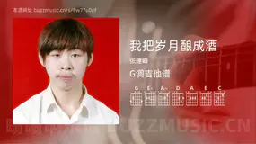 我把岁月酿成酒 张建峰 吉他谱G调简单版