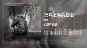 离开上海的路上吉他谱C调 暗杠 简单版