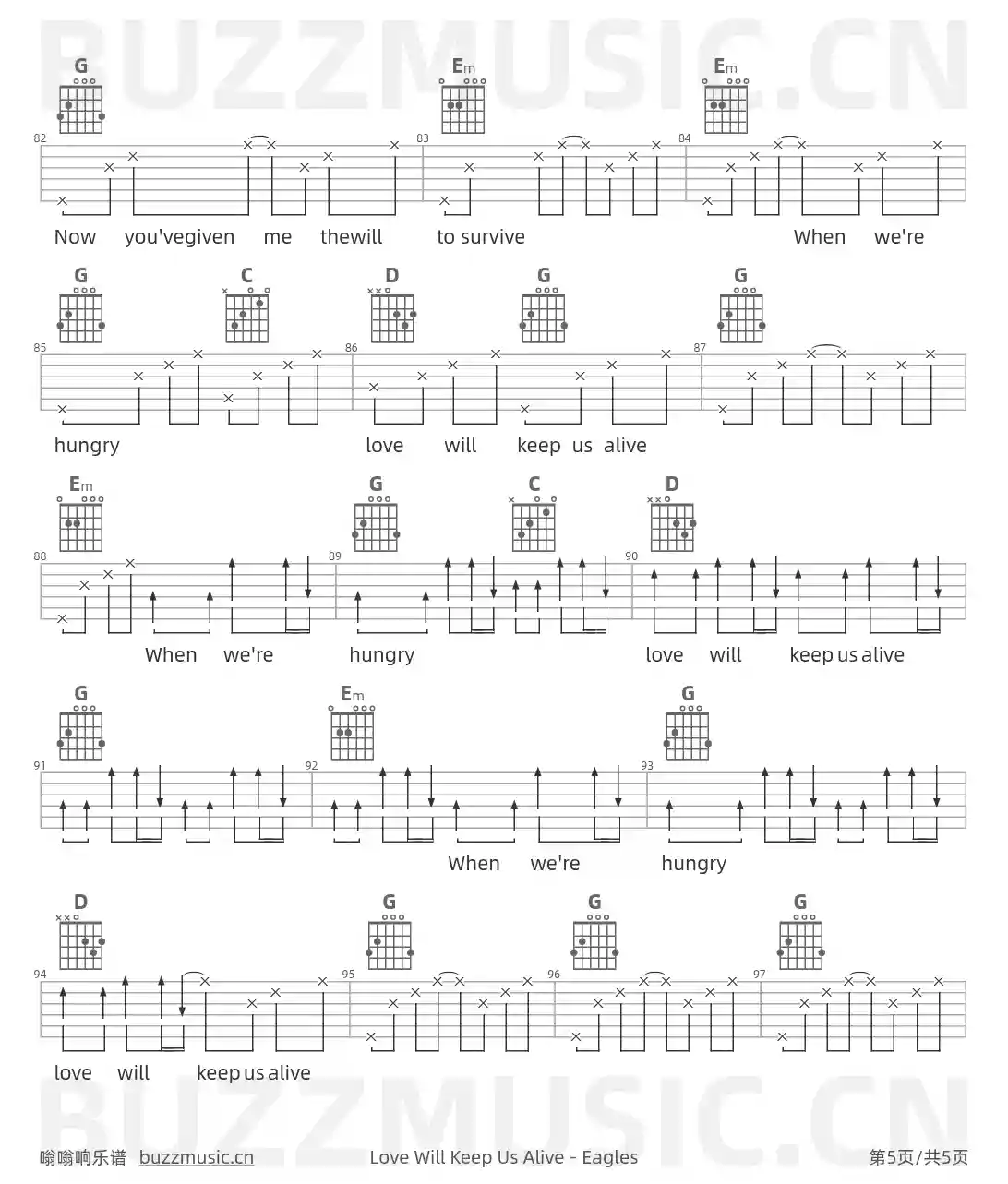 吉他谱第5页