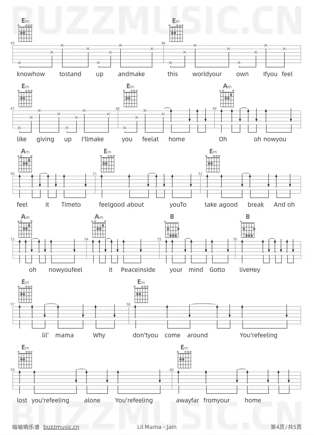 吉他谱第4页