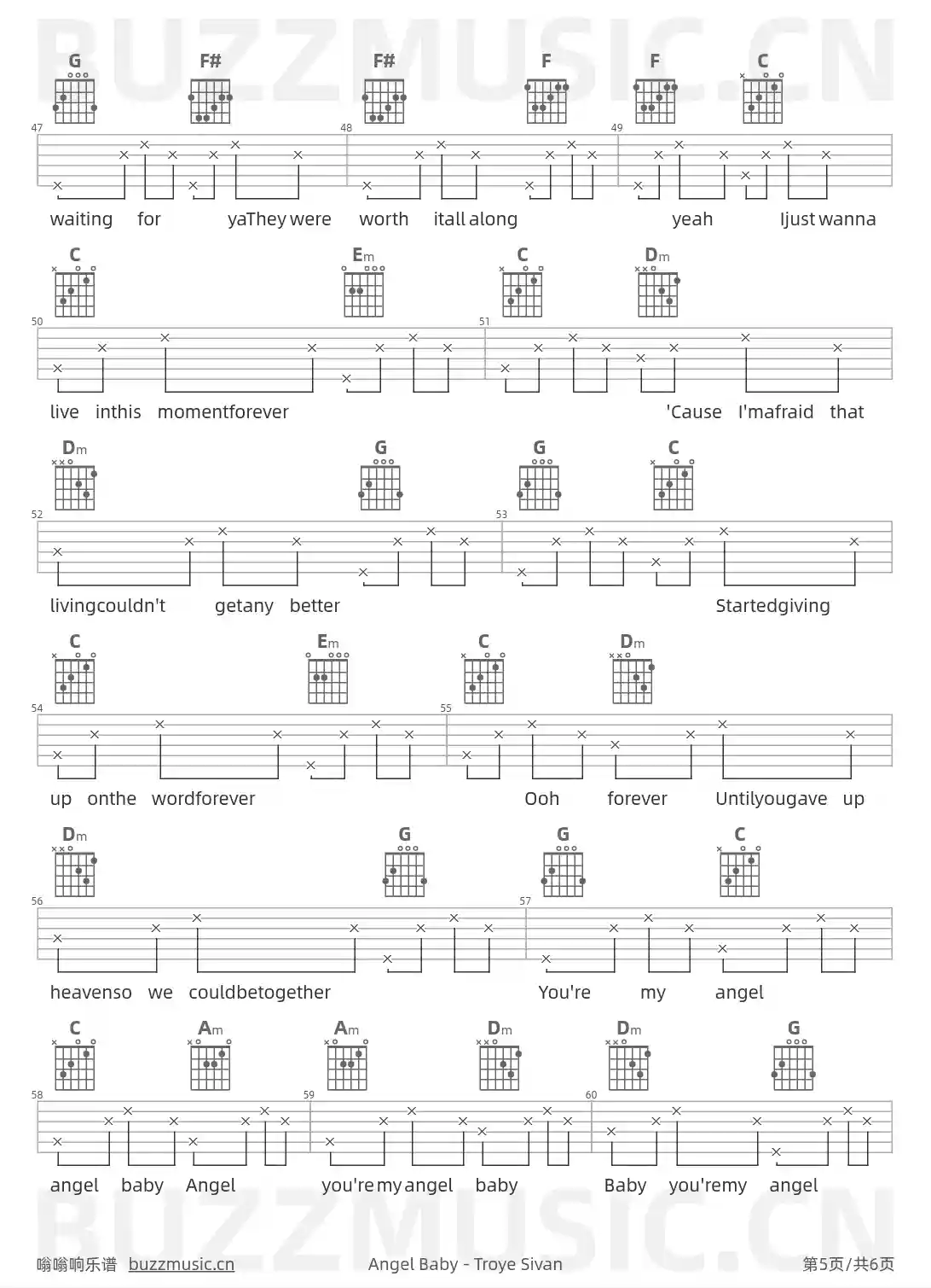 吉他谱第5页