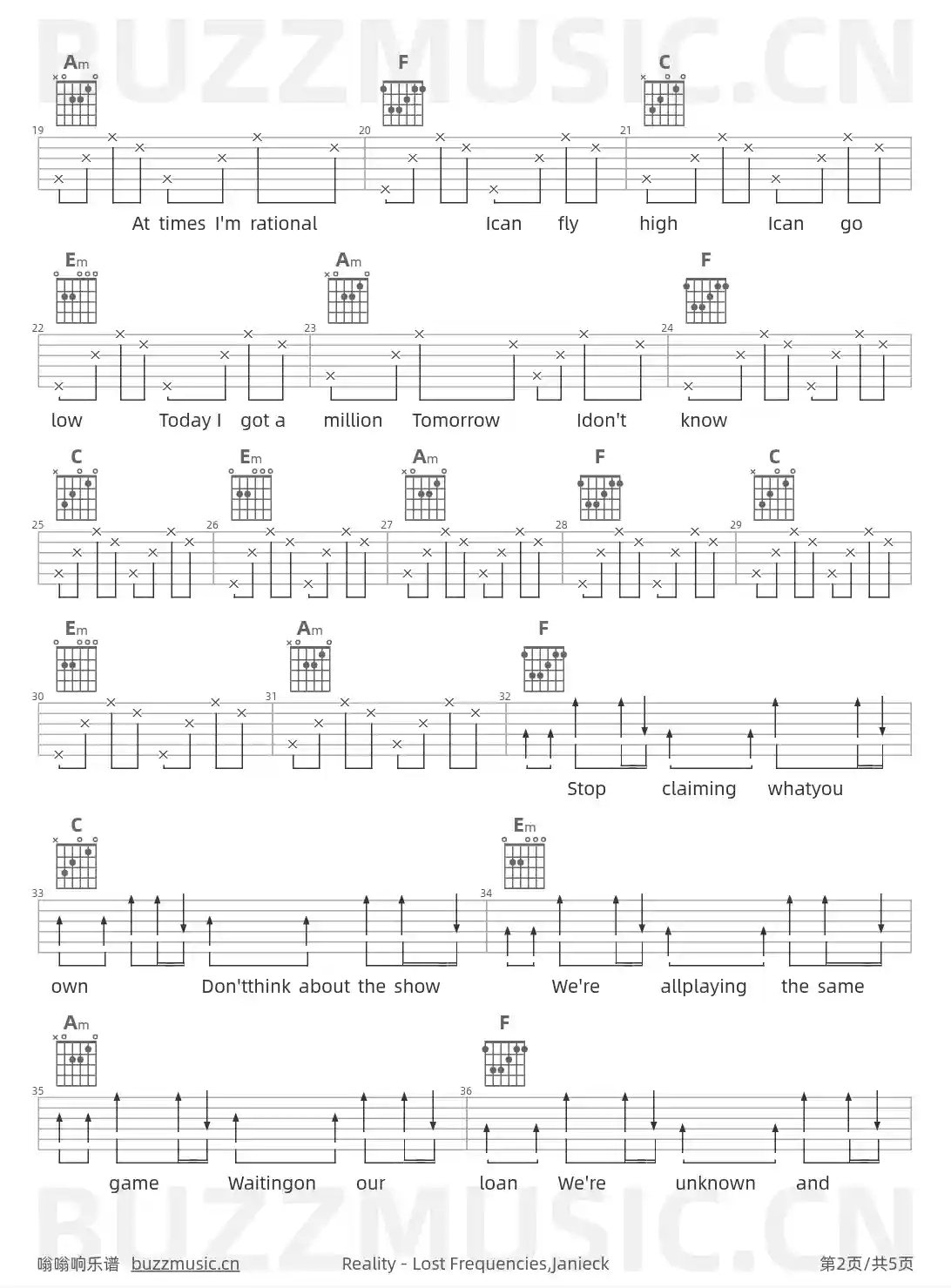 吉他谱第2页