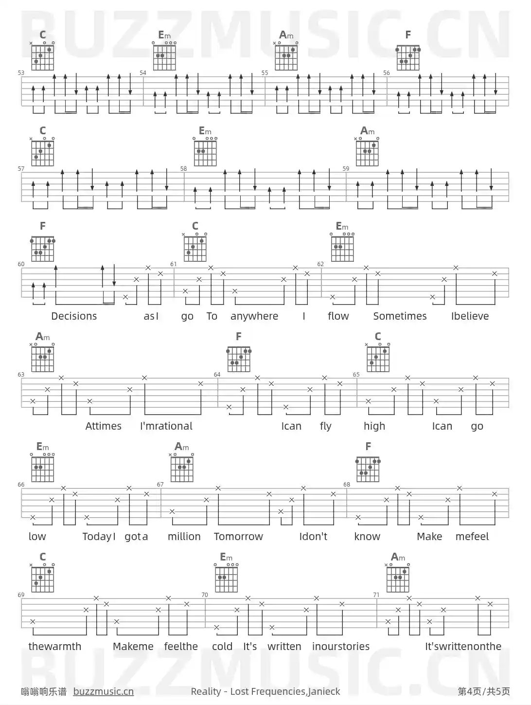 吉他谱第4页