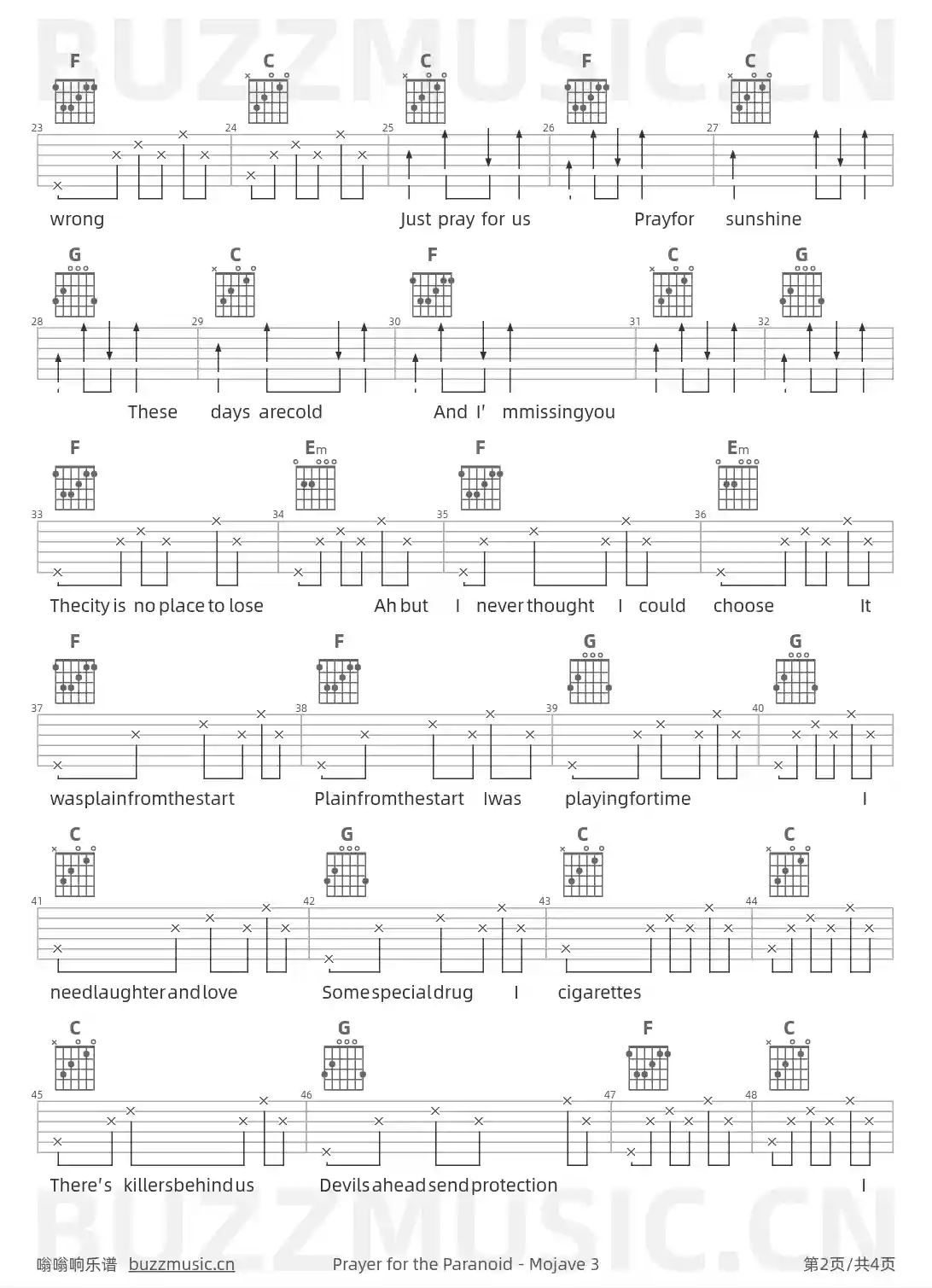 吉他谱第2页