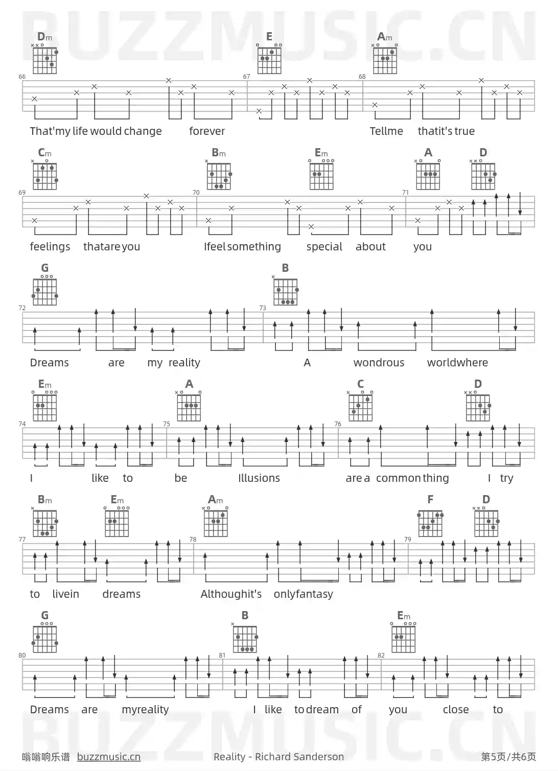 吉他谱第5页