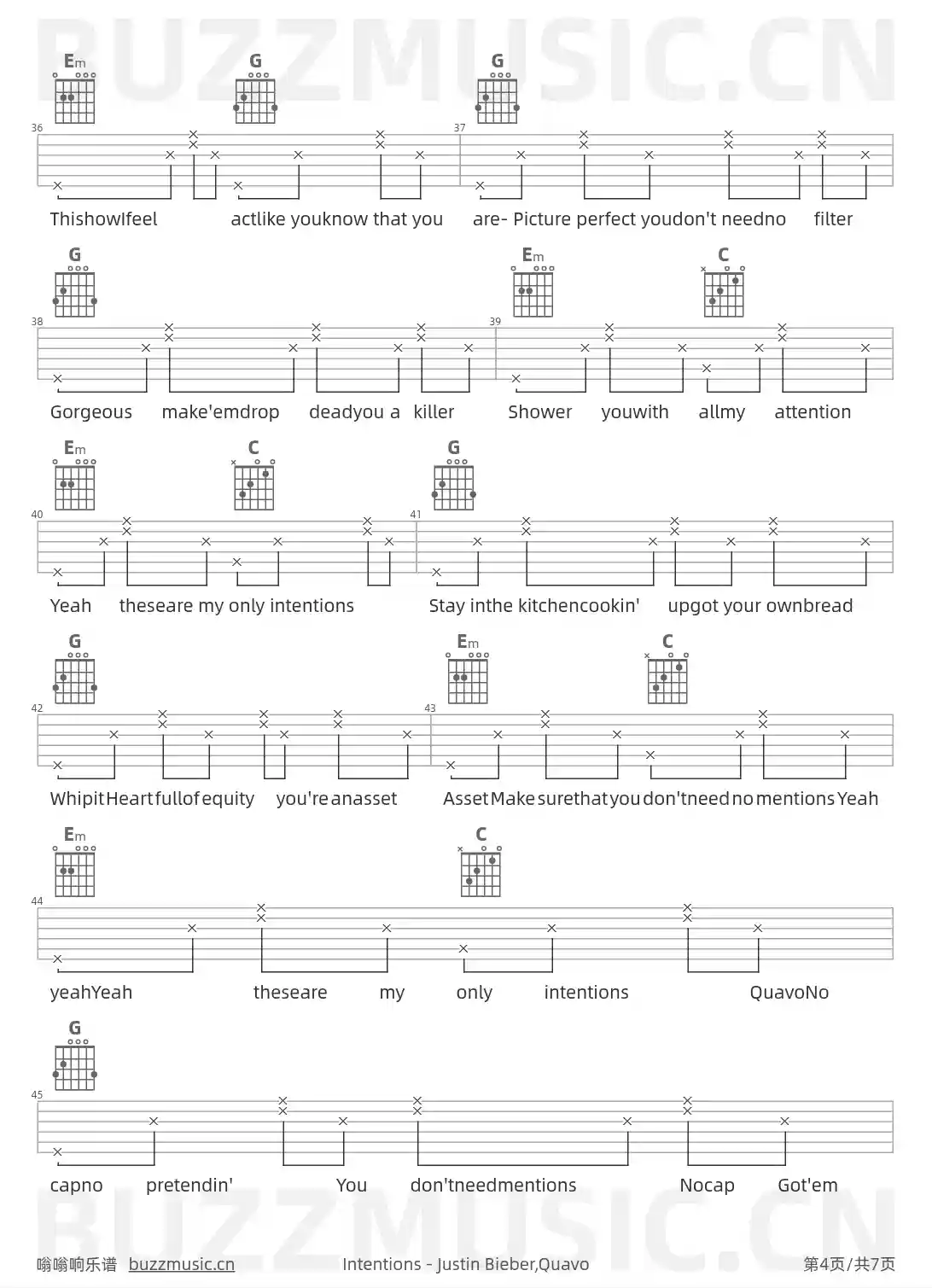吉他谱第4页