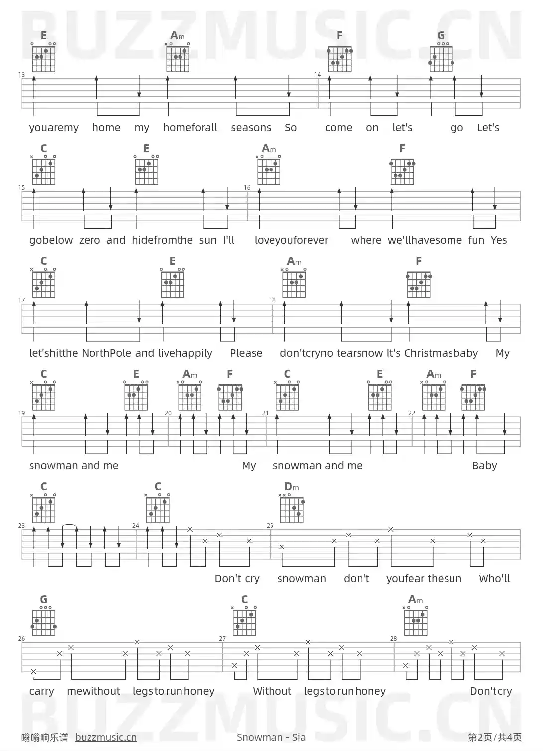 吉他谱第2页