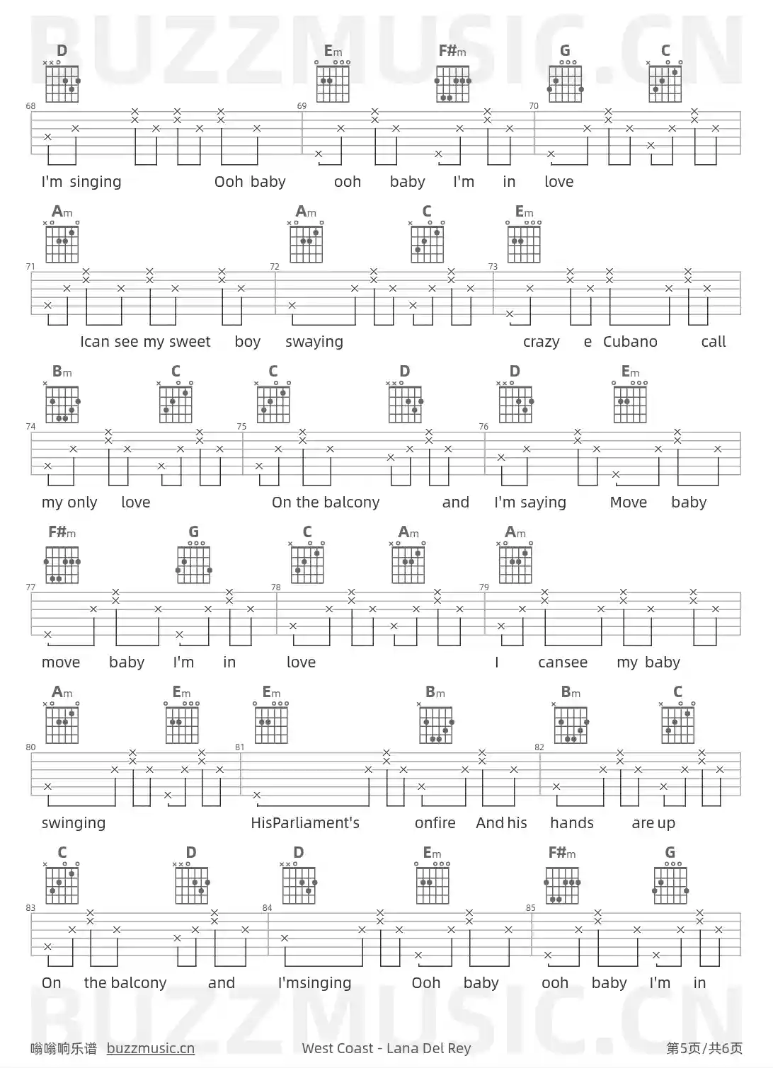 吉他谱第5页