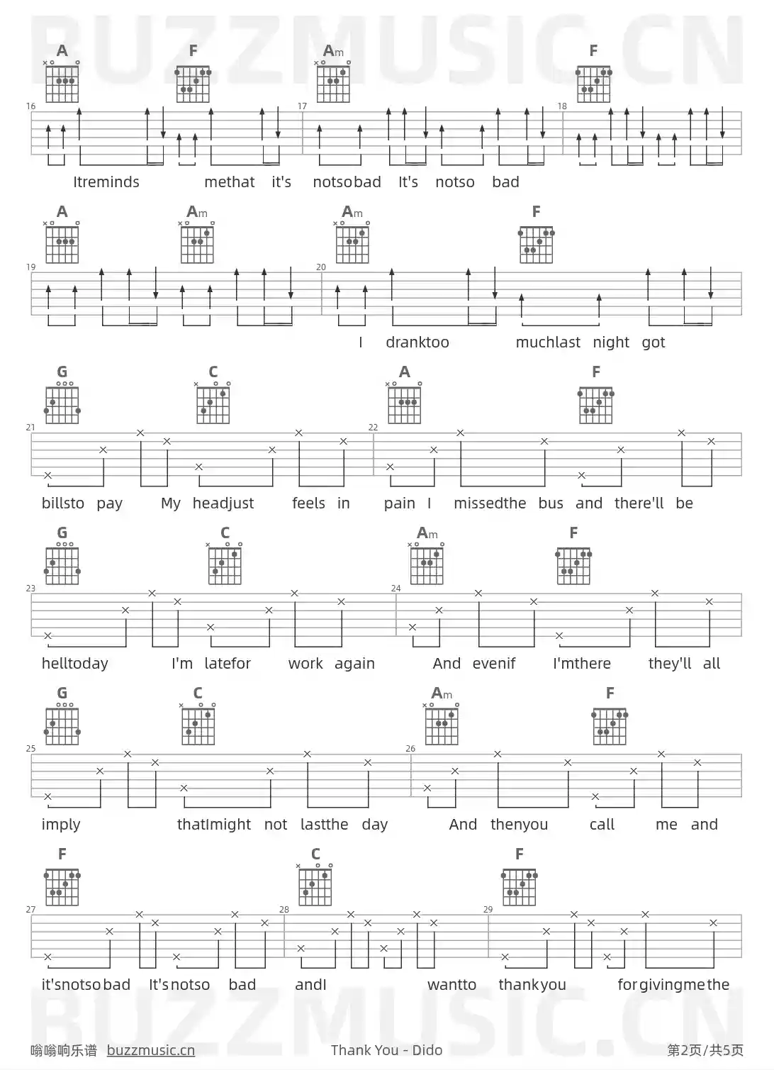 吉他谱第2页