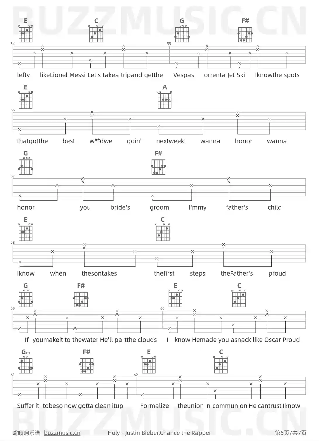 吉他谱第5页