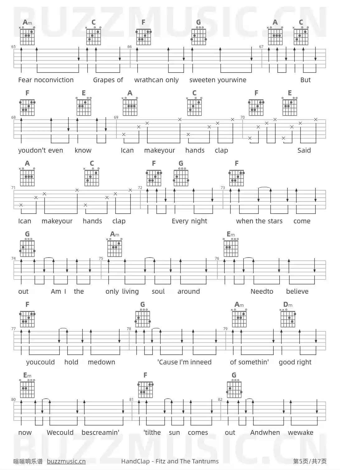吉他谱第5页
