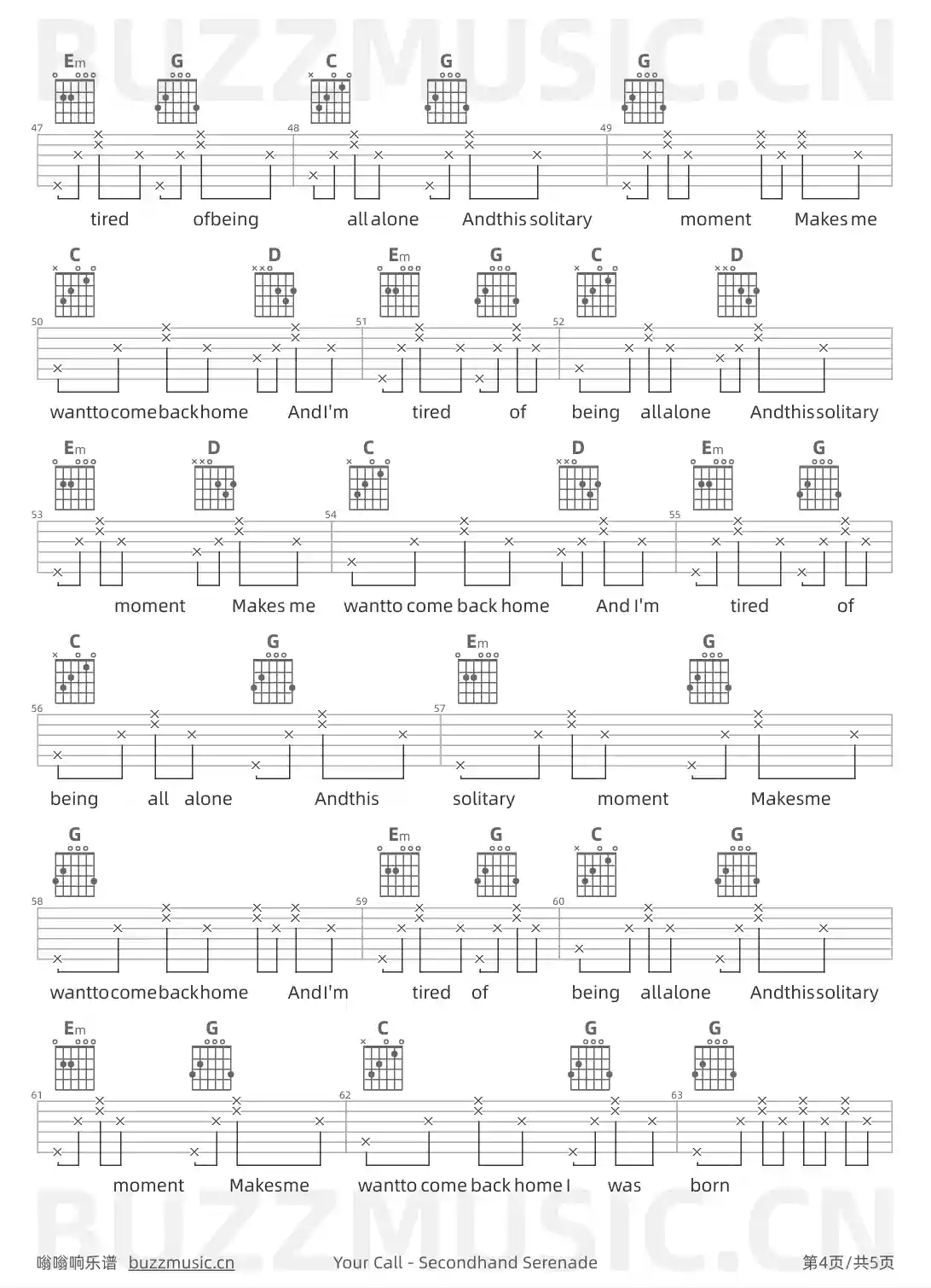 吉他谱第4页