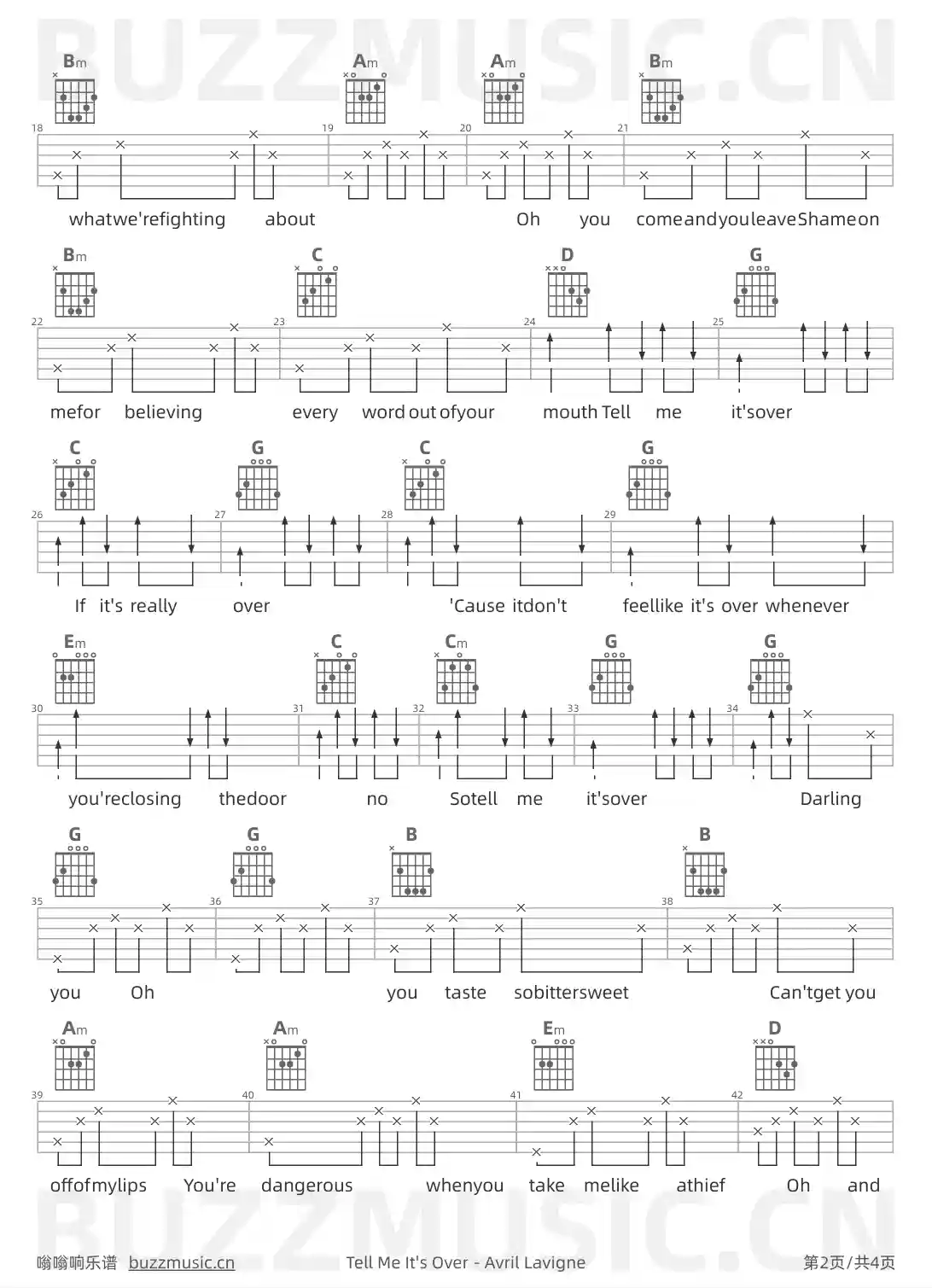 吉他谱第2页