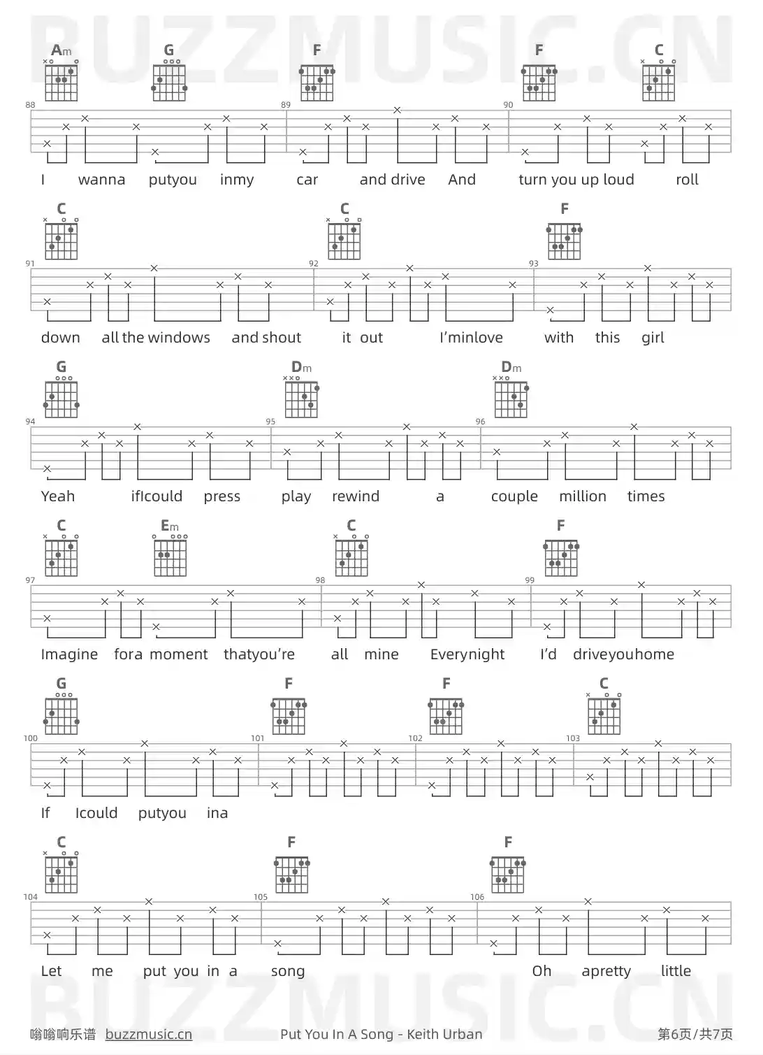 吉他谱第6页