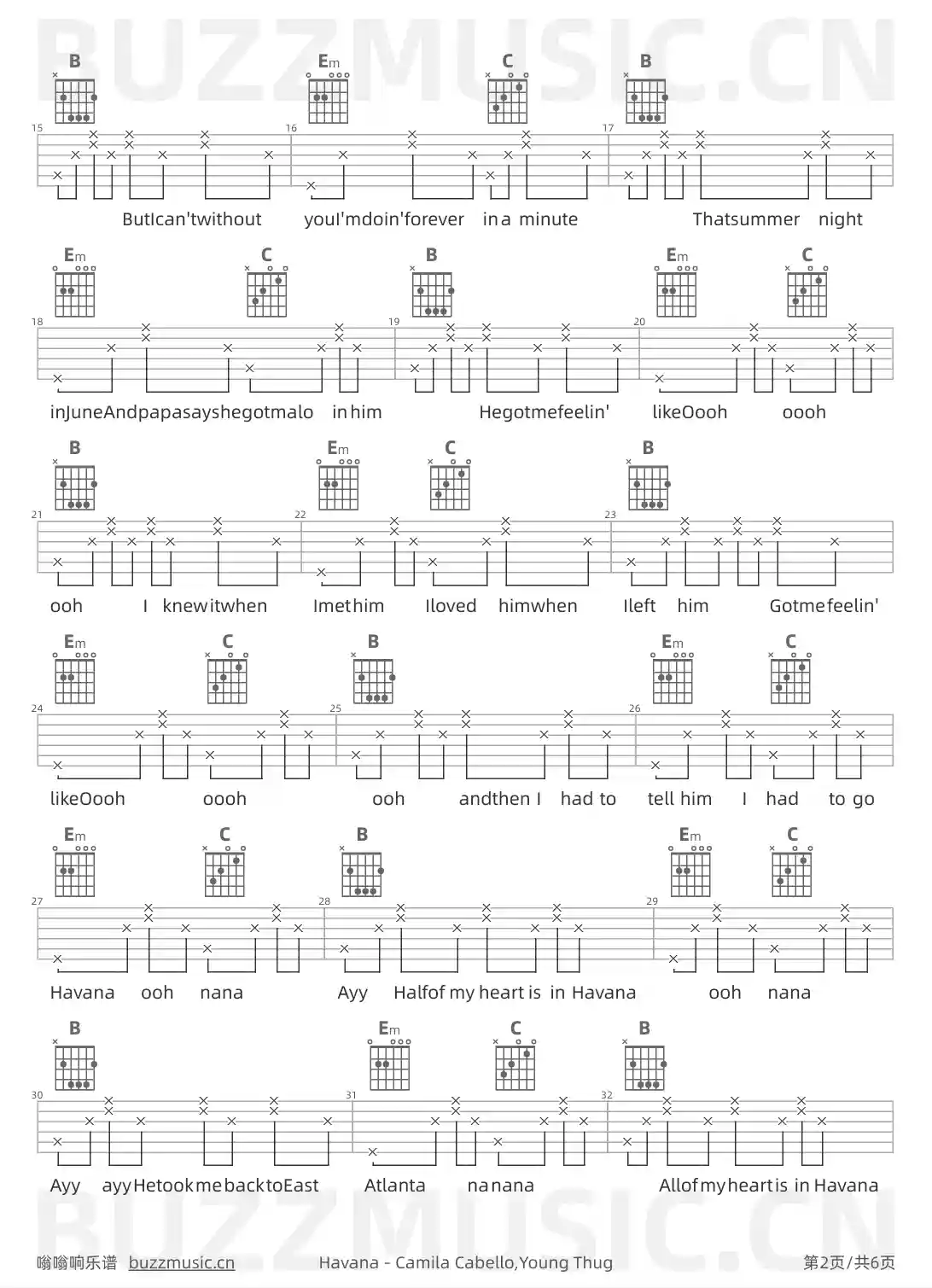 吉他谱第2页