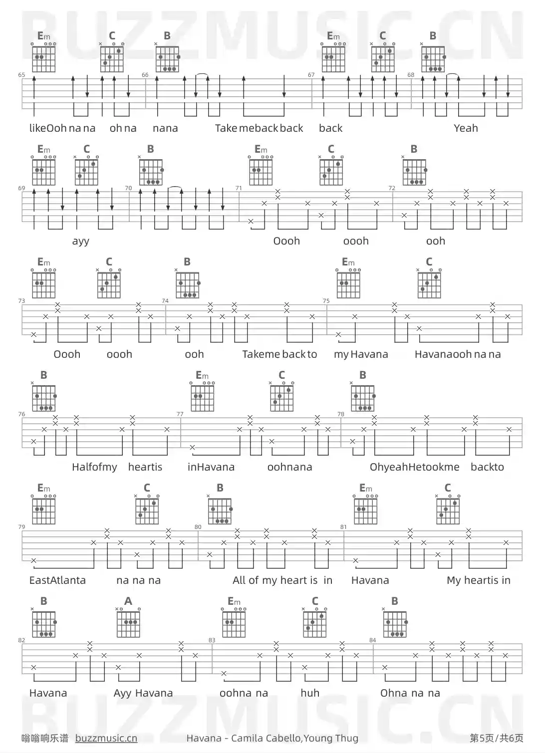 吉他谱第5页