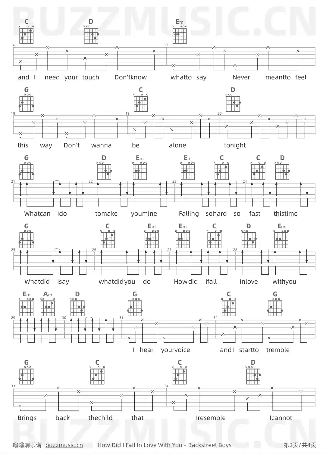 吉他谱第2页