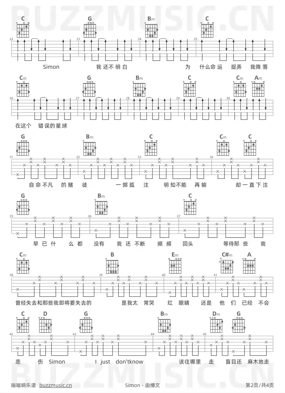 吉他谱第2页