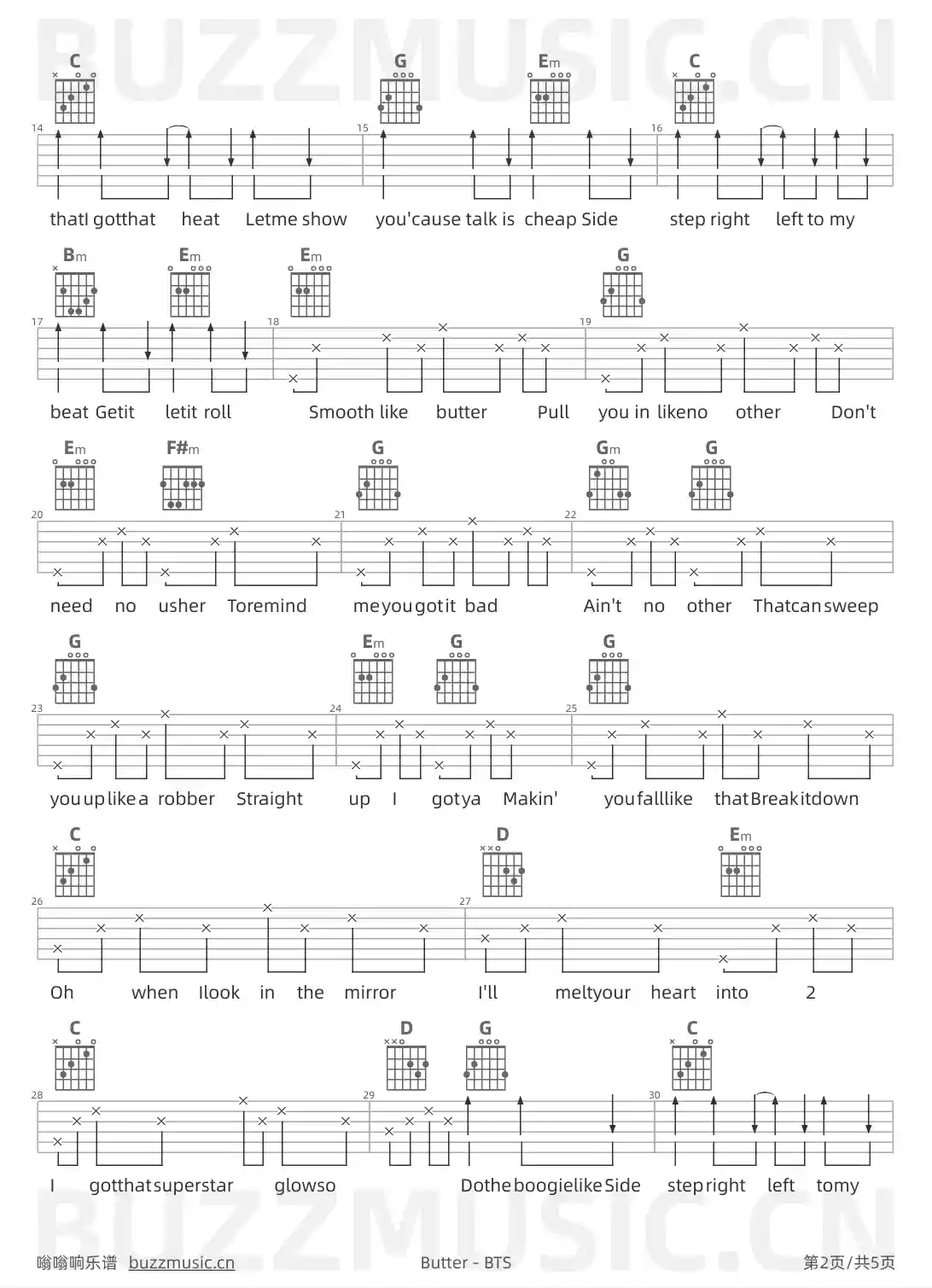 吉他谱第2页