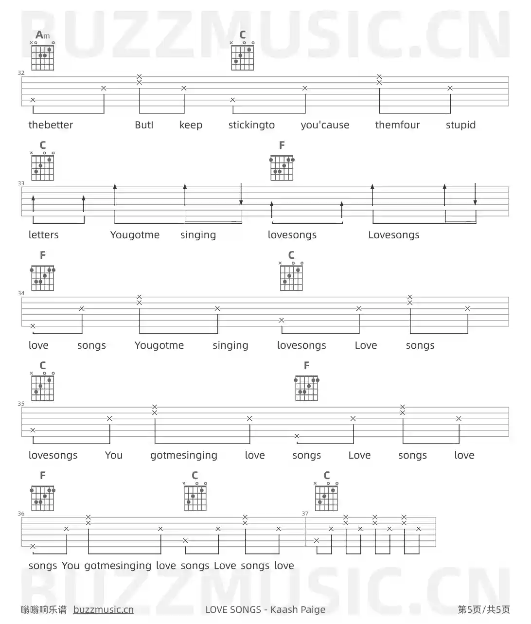 吉他谱第5页