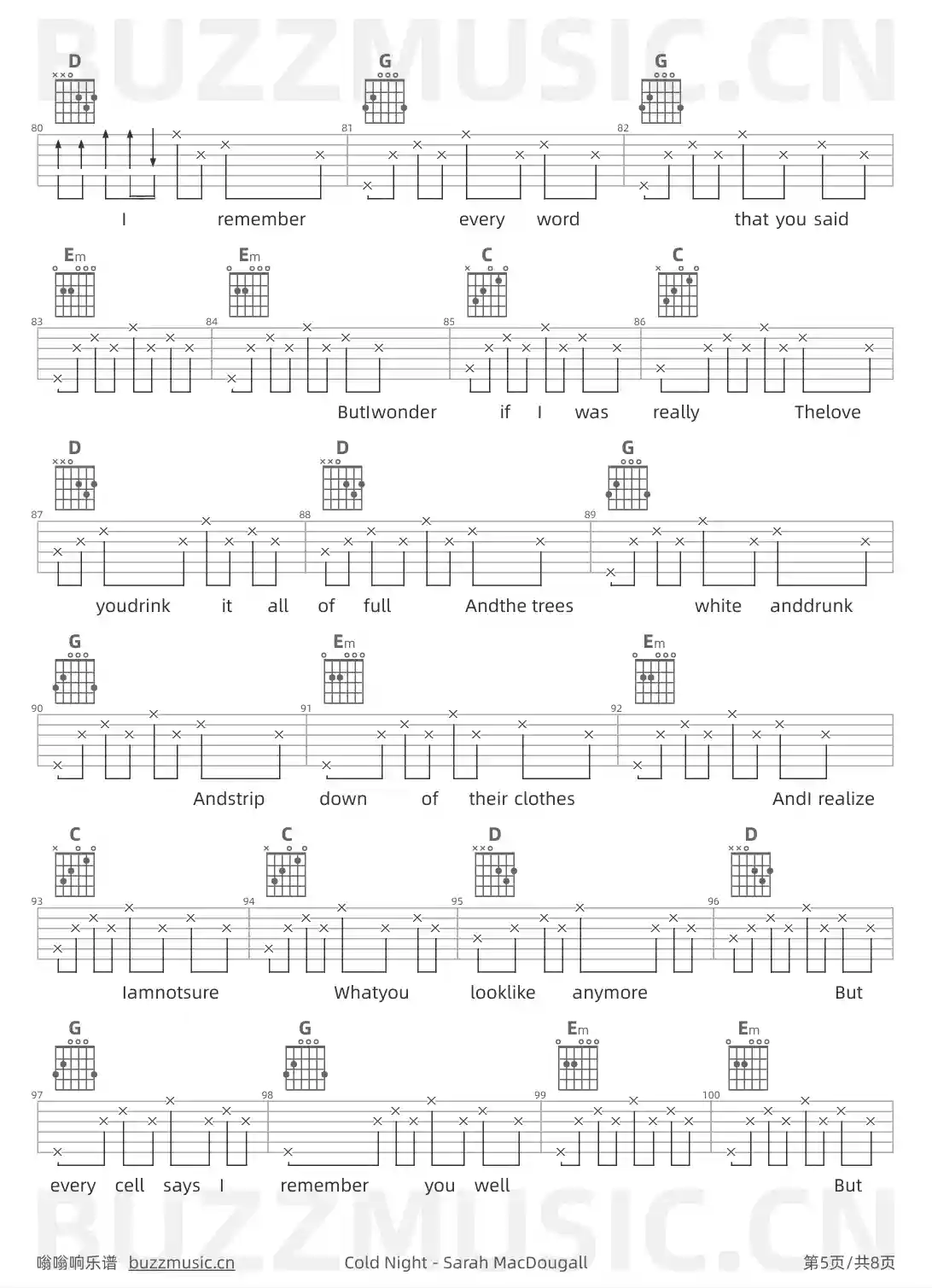 吉他谱第5页
