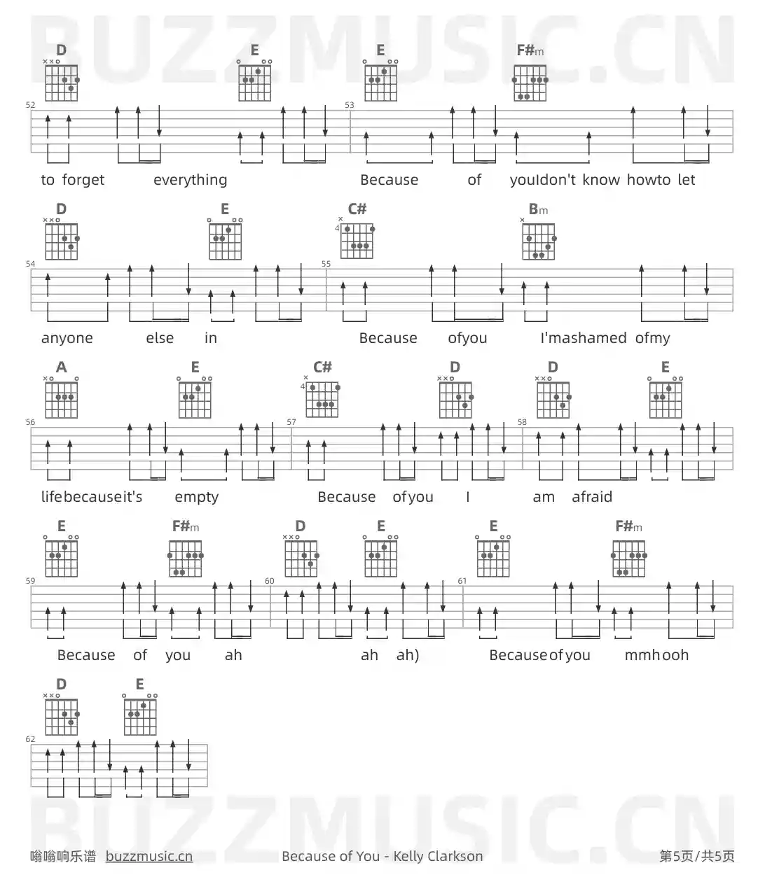 吉他谱第5页