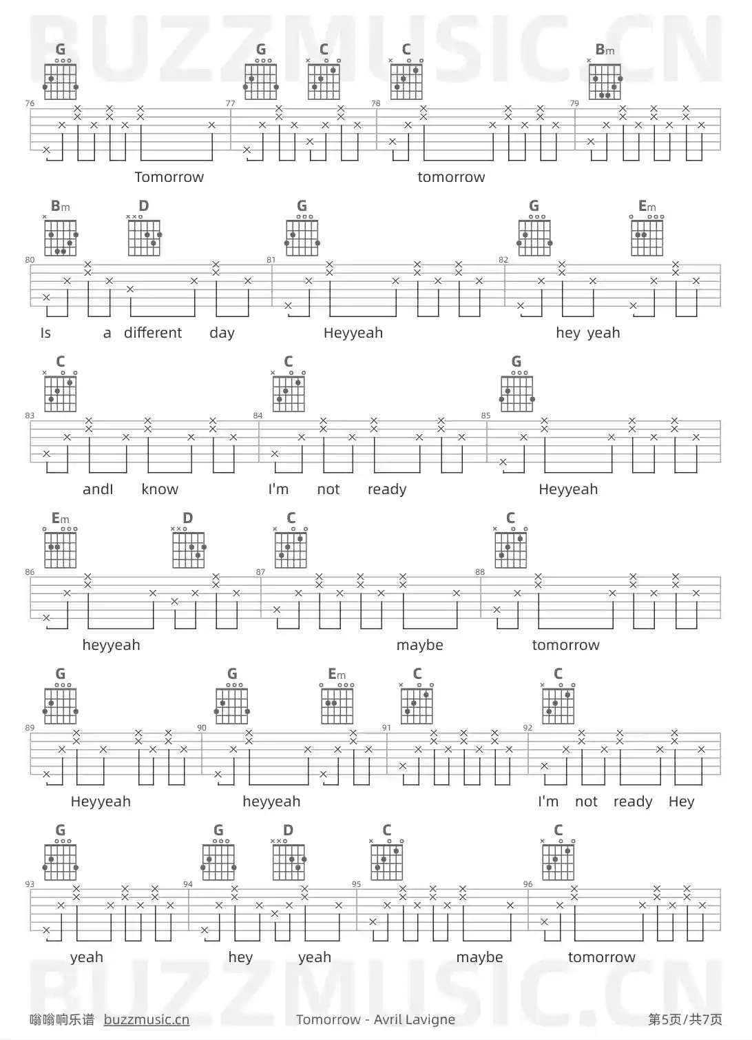 吉他谱第5页