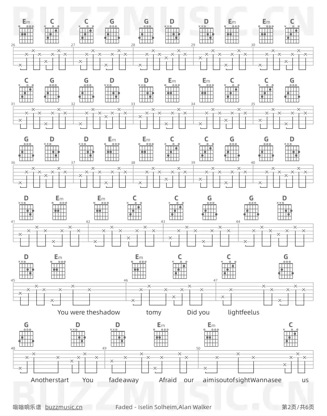 吉他谱第2页