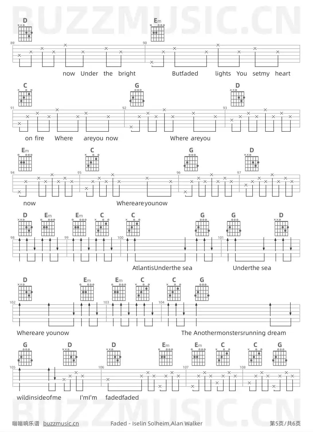 吉他谱第5页