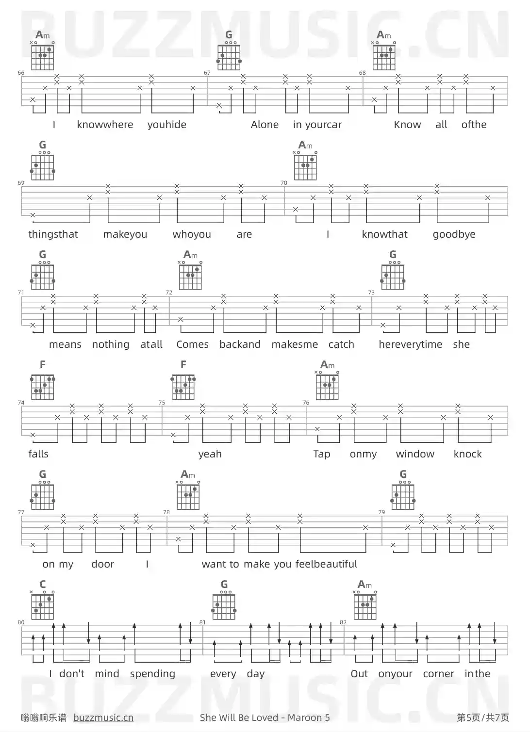 吉他谱第5页