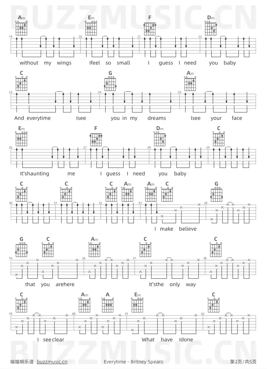 吉他谱第2页