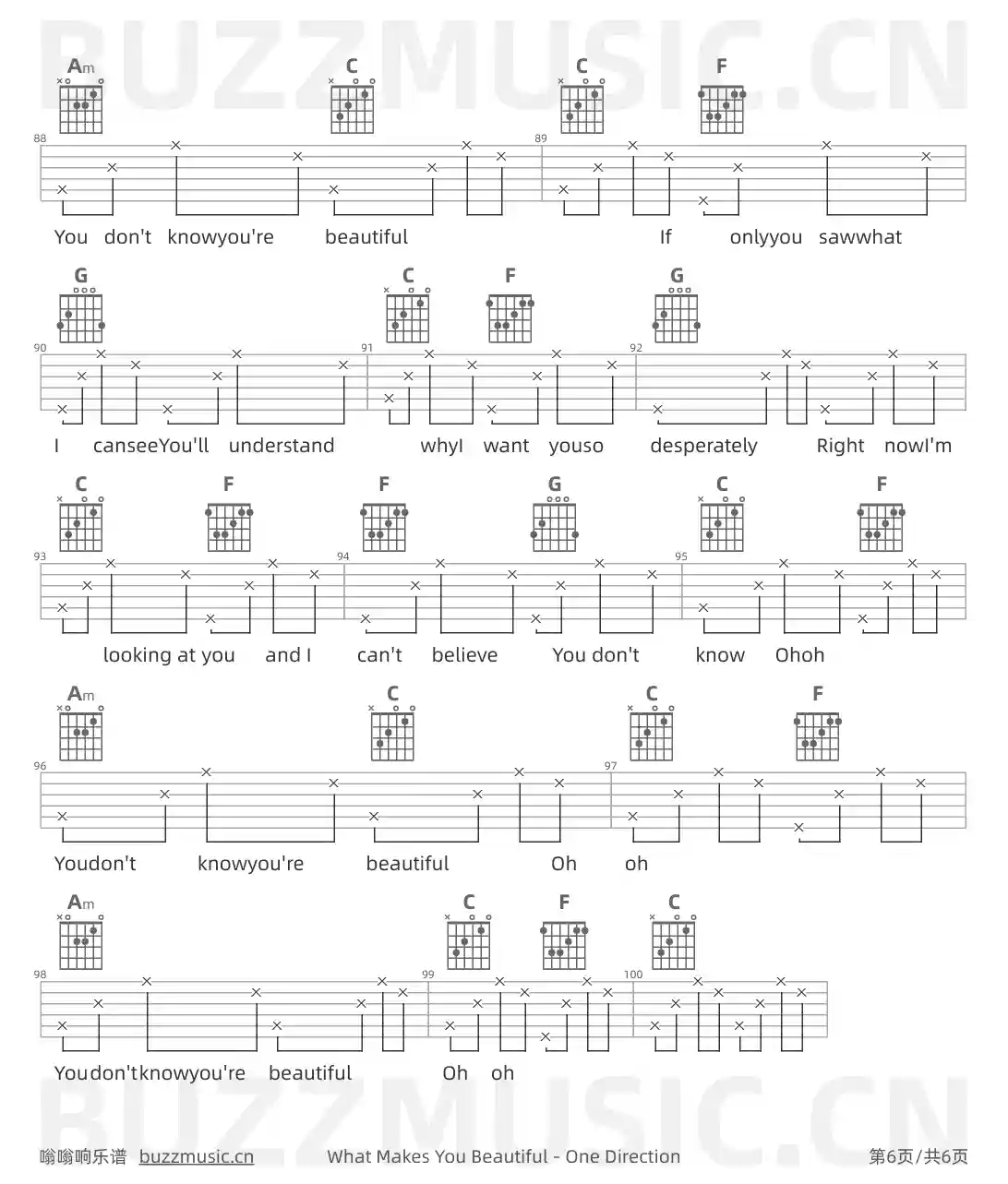 吉他谱第6页