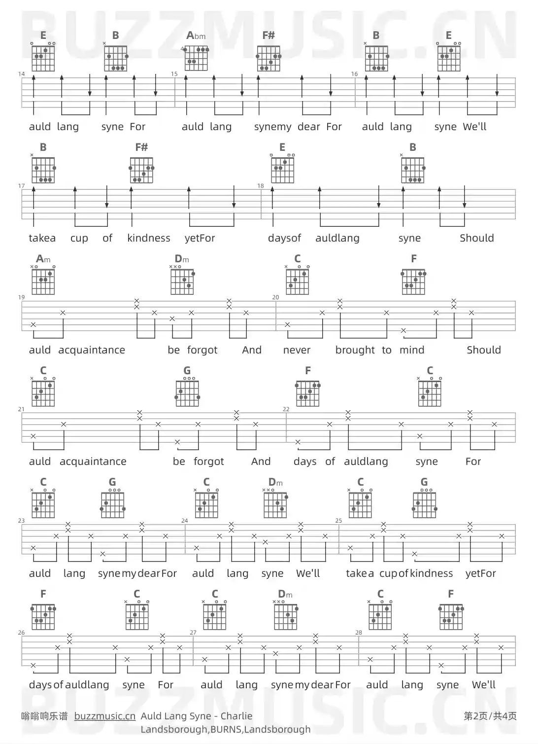 吉他谱第2页