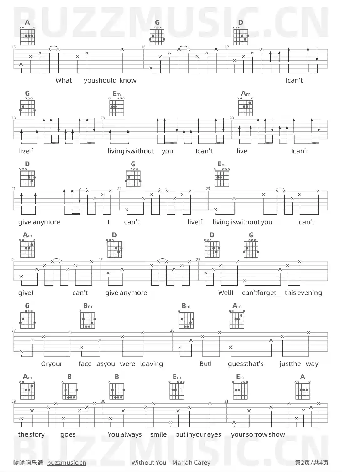 吉他谱第2页